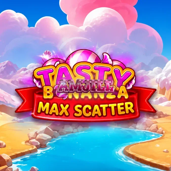 Isang makulay na grid ng laro na nagpapakita ng mga candy symbols sa Tasty Bonanza Max Scatter.
