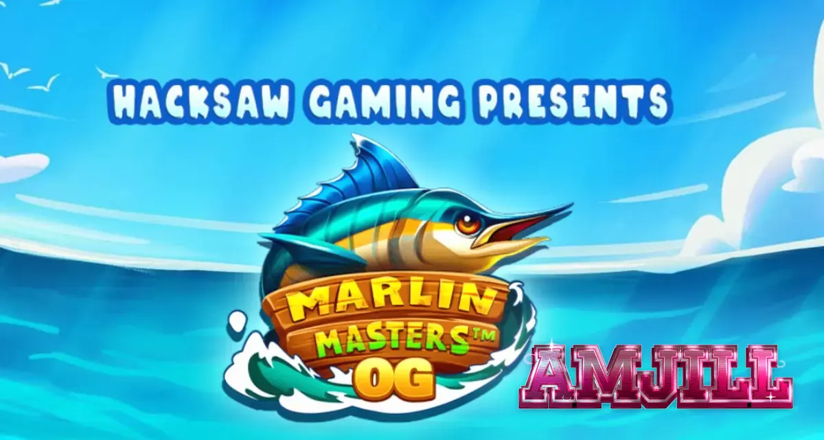 Isang makulay na eksena ng dagat na nagpapakita ng Marlin Masters OG slot interface sa isang mobile device.